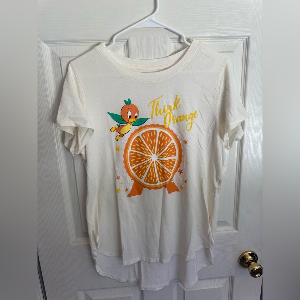 Walt Disney World Parks Orange Bird Flower and Garden Woman’s T Shirt